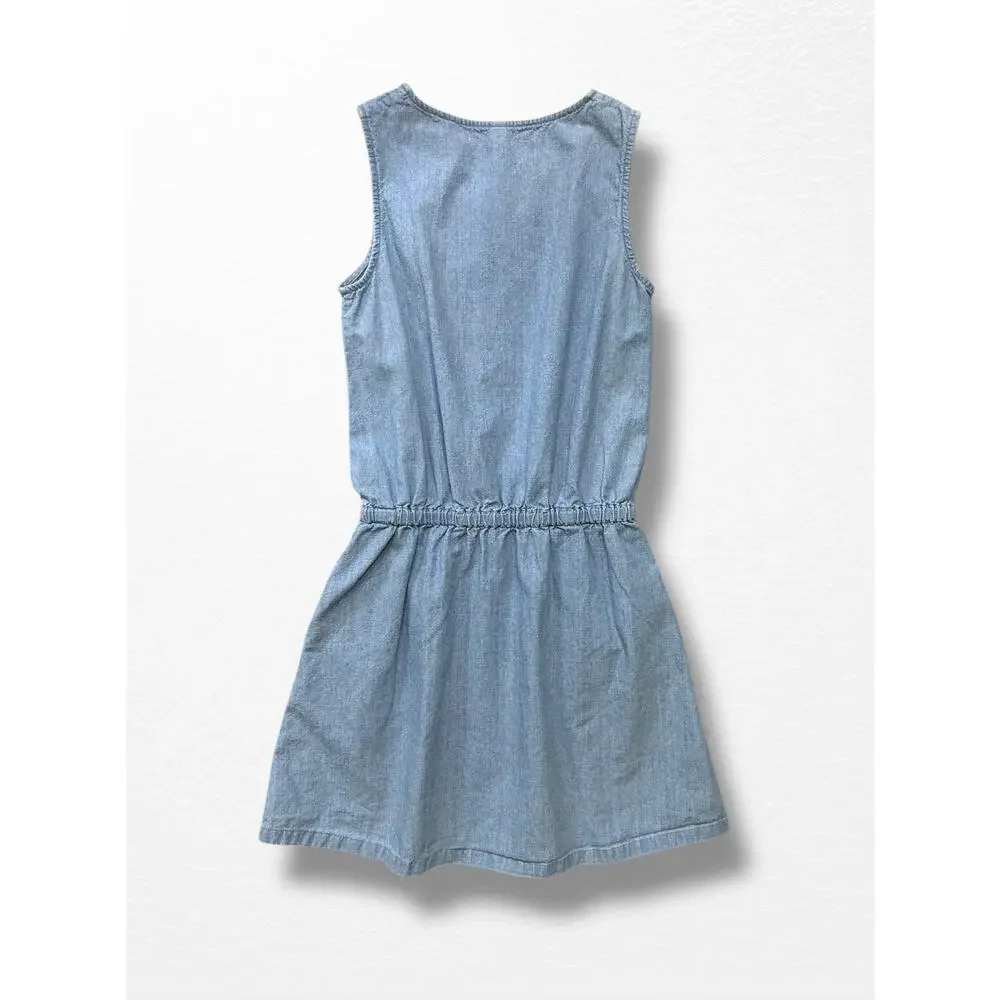 Uniqlo Girls’ Chambray Sleeveless Dress, Size 7/8